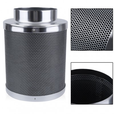 4/6/8 Inch High Flow Home Activated Carbon Charcoal Filter Inline Fan Odor Control Scrubber Grow Light For Universal Vehicle   